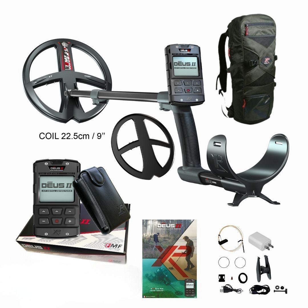 XP DEUS II RC Metal Detector with Backpack 240 - Destination Gold Detectors